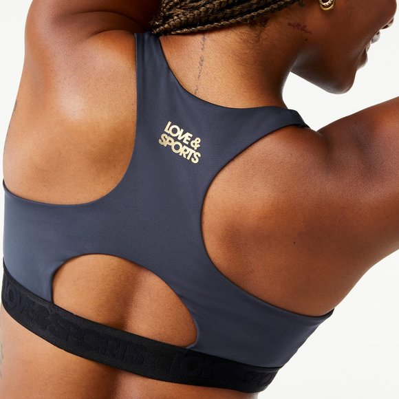 Love & Sports Pippa SportsBra Grey w/Black trim Size XS(0-2)runs small Racerback - Picture 1 of 2
